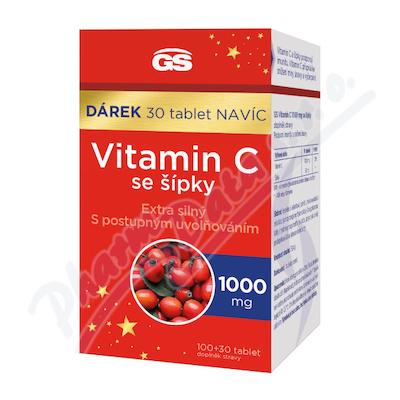 GS Vitamin C1000 se šípky tbl.100+30 dárek 2023