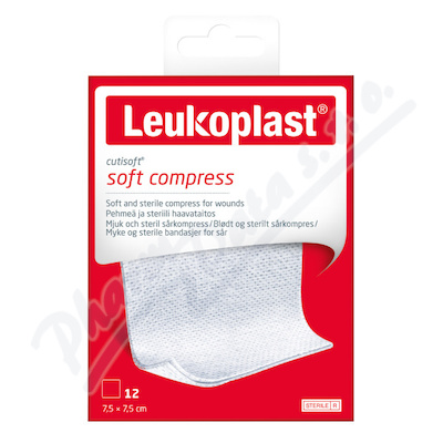 Leukoplast Cutisoft Soft Compress S 7.5x7.5cm 12ks