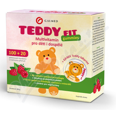 TeddyFit gummies multivit.malin.100+20ks+labyrint