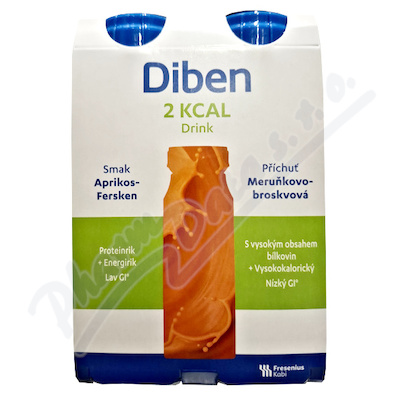 Diben 2 kcal Drink meruňka-broskev por.sol.4x200ml