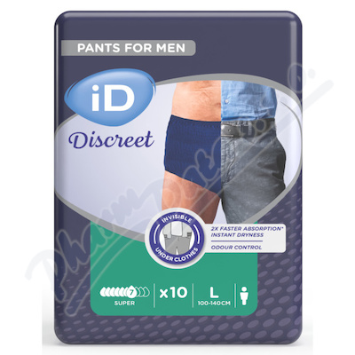 iD Discreet Pants Large Super modré 10ks