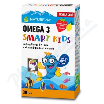 Naturevia Omega 3 Smart Kids 30 želé