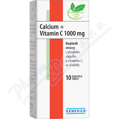 Calcium + Vitamin C 1000mg Generica eff.tbl.10