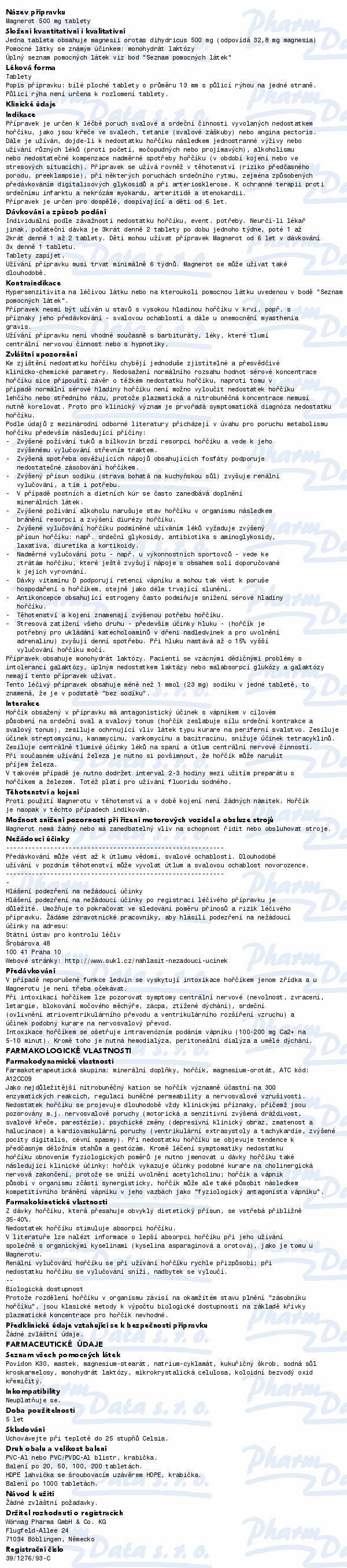 Magnerot 500mg tbl.nob.100 II